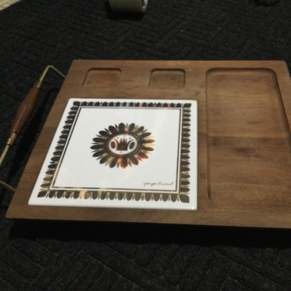 Vintage 1950s George Briard Tile Multi Purpose serving Tray - MID Century